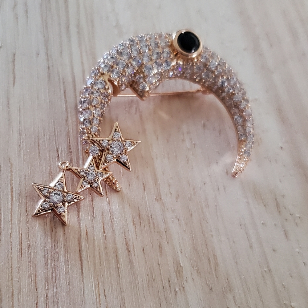 Moon Star Brooch